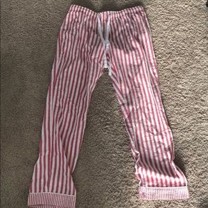 Women’s pajama pants/ Red and white striped/